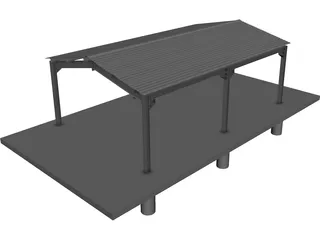 Carport Steeldeck CAD 3D Model