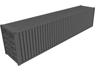Shipping Container 40` 3D Model