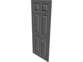 Door and Handle CAD 3D Model