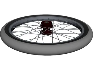 Trike Front Wheel 18 inch 3D Model