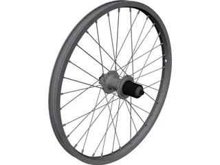 Rear Wheel 20 Inch CAD 3D Model