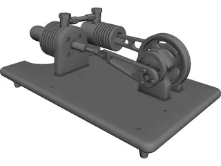 Stirling Engine CAD 3D Model