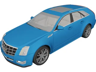 Cadillac CTS Sport Wagon (2010) 3D Model