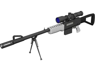 Rifle CAD 3D Model