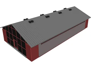 Industrial House 3D Model
