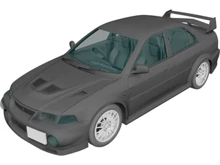 Mitsubishi Lancer Evolution VI GSR (1999) 3D Model