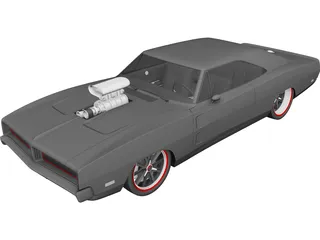 Dodge Charger Custom (1969) 3D Model
