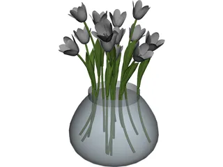 Flower White 3D Model