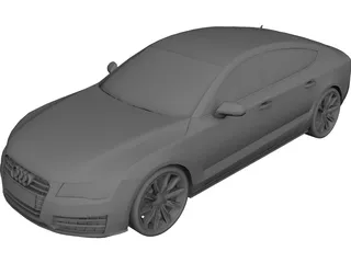 Audi A7 Sportback (2009) 3D Model 3D Preview