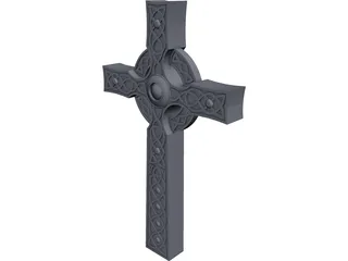 Scottish Celtic Cross CAD 3D Model