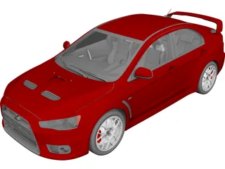 Mitsubishi Lancer Evo X 3D Model
