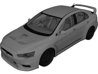 Mitsubishi Lancer Evolution X 3D Model