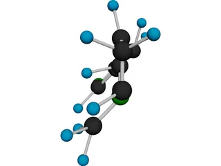 Nicotine Molecule 3D Model