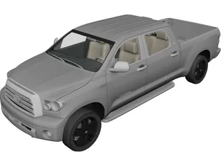 Toyota Tundra Pick Up (2008) 3D Model 3D Preview