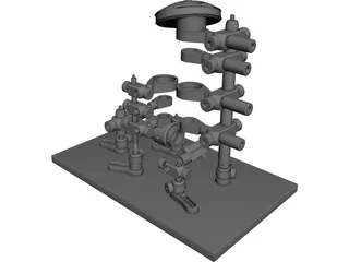Miniature Confocal System CAD 3D Model