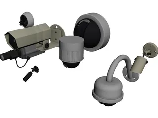 Security Cameras Set 3D Model