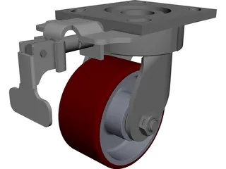 Caster Wheel 700 kg 3D Model