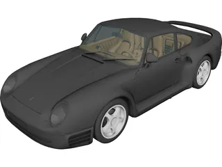 Porsche 959 (1987) 3D Model