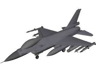 F-16 Fighting Falcon CAD 3D Model