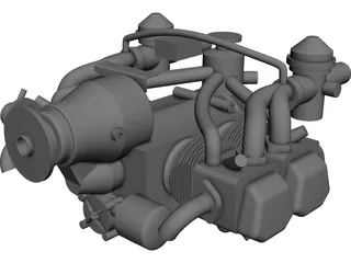 Rotax 912 Engine CAD 3D Model