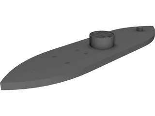 US Ironclad Monitor 3D Model