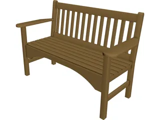 Bench Wooden 3D Model