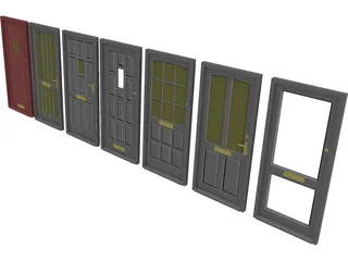 Door Collection 3D Model 3D Preview