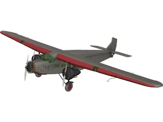 Ford A5 Trimotor 3D Model