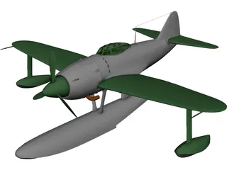 Kawanishi N1K Kyofu 3D Model