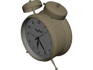 Big Bell Alarm Clock 3D Model