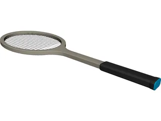 Tennis Racket Vintage 3D Model