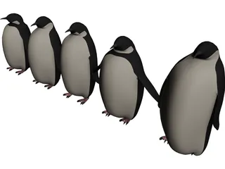 Penguins 3D Model