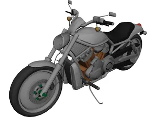 Harley-Davidson V-Rod 3D Model