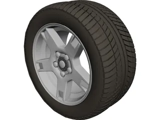 Wheel Chevrolet Corvette 3D Model