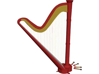 Harp 3D Model 3D Preview