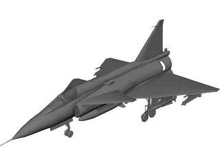 SAAB AJ-37 Viggen 3D Model