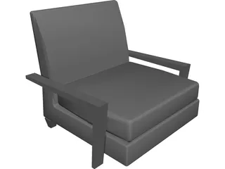 Chair with Arms 3D Model