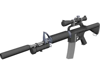 M4A2 3D Model 3D Preview