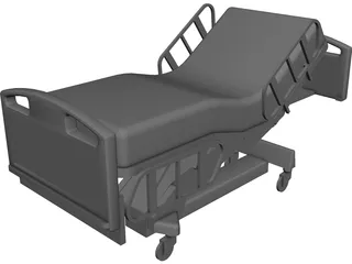 Bed Hospital Incline 3D Model