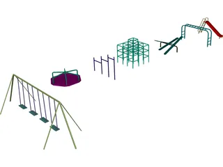 Playground Set 3D Model 3D Preview