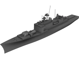 Oslo Class Frigate 3D Model