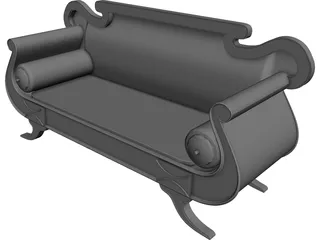 Regency Sofa 3D Model