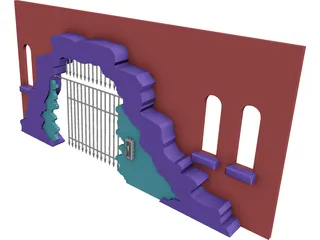 Archway Caged 3D Model 3D Preview