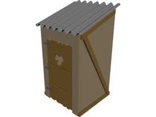 Wild West Outhouse 3D Model