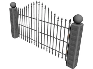 Spiked Gate 3D Model 3D Preview