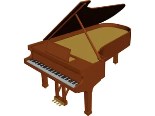 Piano 3D Model 3D Preview