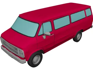 Dodge B350 Maxiwagon (1989) 3D Model