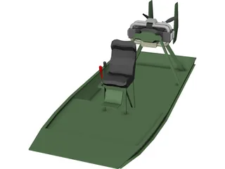 Swamp Boat 3D Model