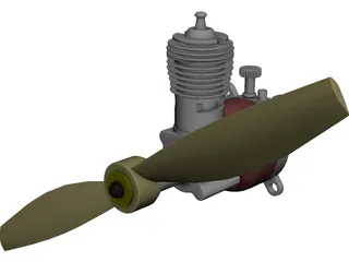 Airplane Model Engine 3D Model