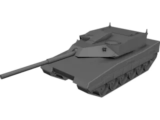 Future Light Tank Fictional Design 3D Model 3D Preview